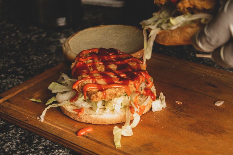 BBQ chicken sandwich at Wing Snob